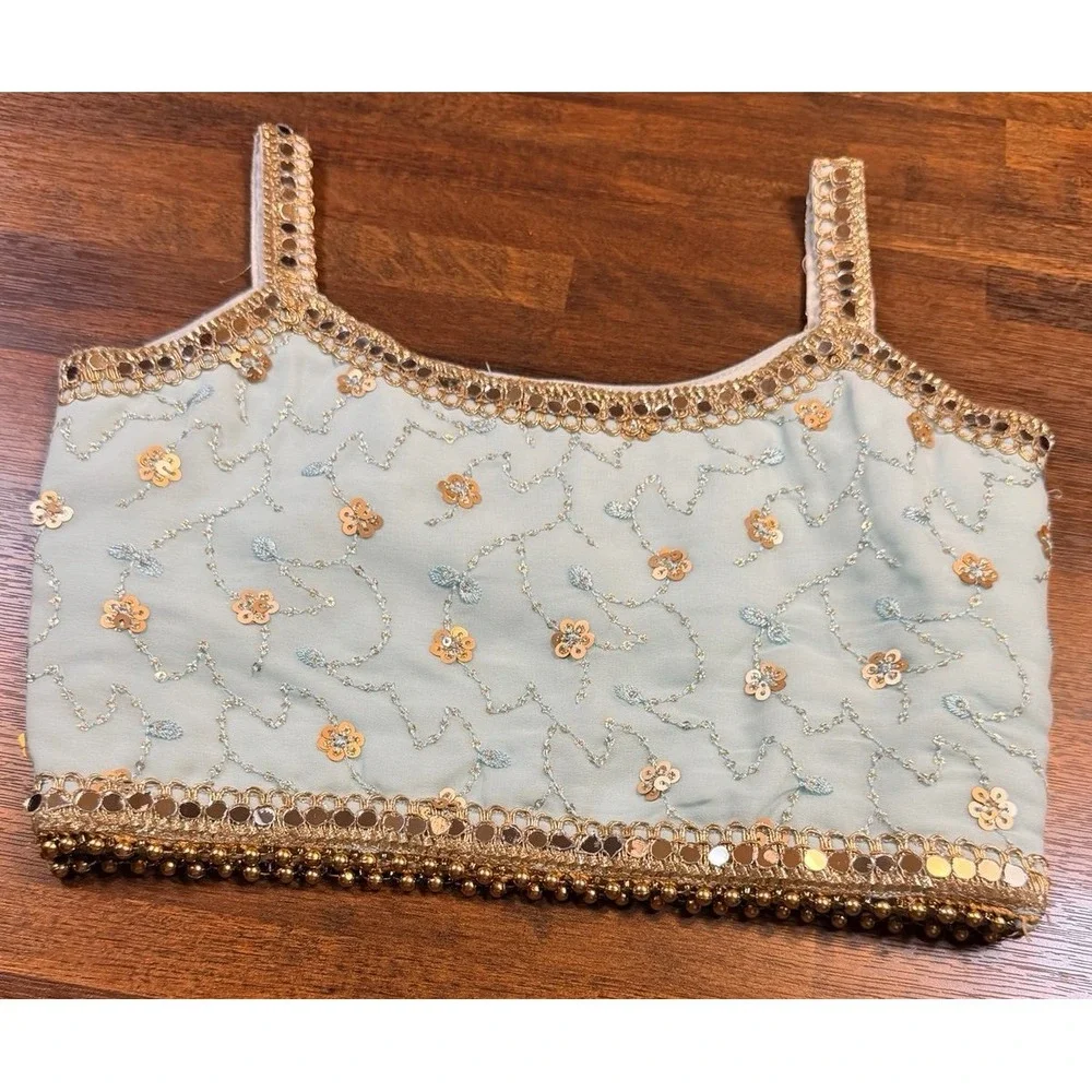 Whimsy crop tank and flowy sequin 2 piece dress. Size 8/10.  Photo client closet